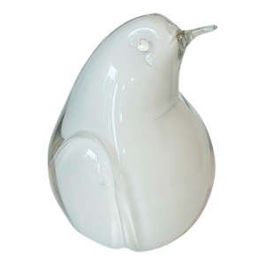 1970s Blown Glass Penguin Paper Weight Scuplture by Anatra