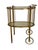 French 1950's French Maison Baguès Brass & Glass Two Tier Bar Cart, Attributed For Sale - Image 3 of 10
