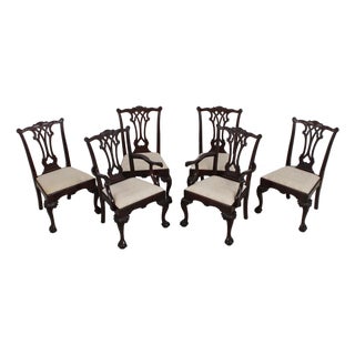 Set of 6 Stickley Mahogany Chippendale Dining Chairs For Sale