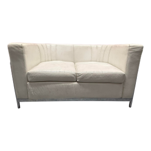 1980s Italian Leather Loveseat