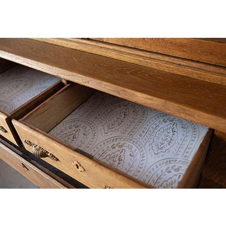 Mid 20th Century Oak Stepback Cupboard & Glass Display Hutch For Sale - Image 9 of 18