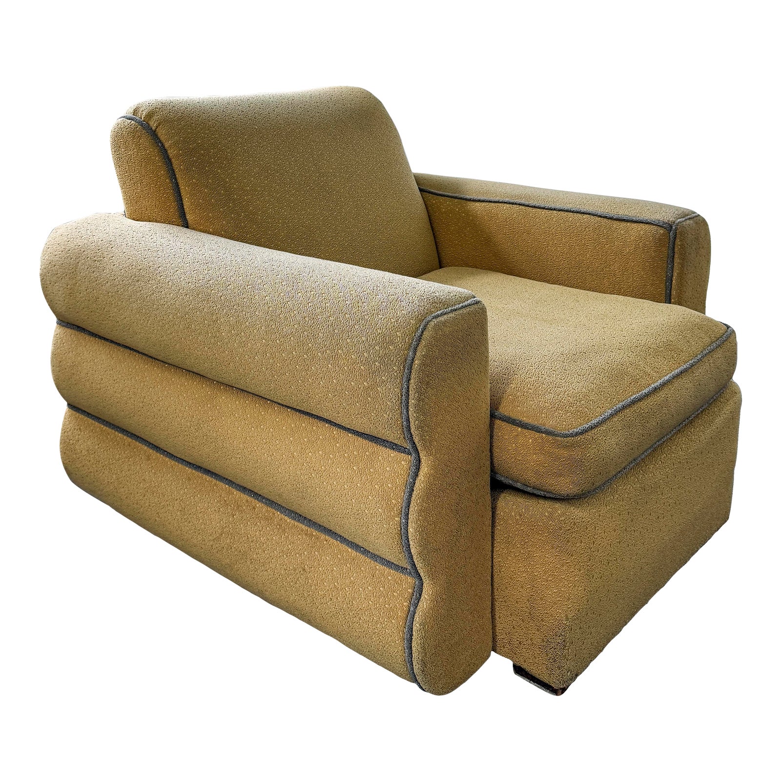 VIntage Art Deco Style Lounge Chair | Chairish