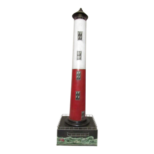Antique English Tole Painted Lighthouse