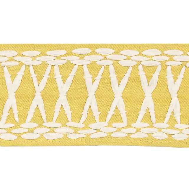 Not Yet Made - Made To Order Sample - Schumacher X Mary McDonald Tikki Tape Trim in Yellow For Sale - Image 5 of 5