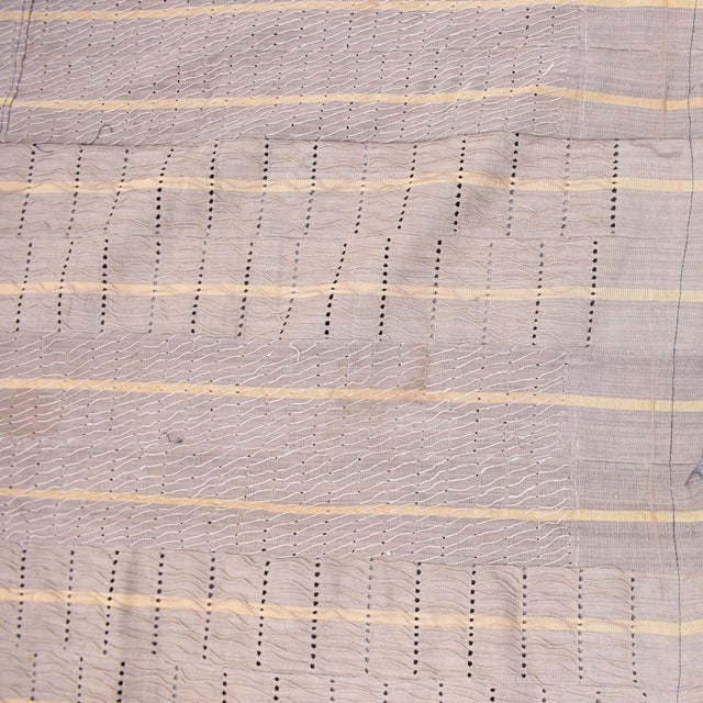 Textile Early 20th Century Yoruba Handwoven Aso Oke Textile Nigeria 72.5x47 Inch For Sale - Image 7 of 7