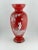Late 19th Century Mary Gregory Red Cased Glass Vase – White Enamel Child With Balloon Victorian Scene For Sale - Image 5 of 11