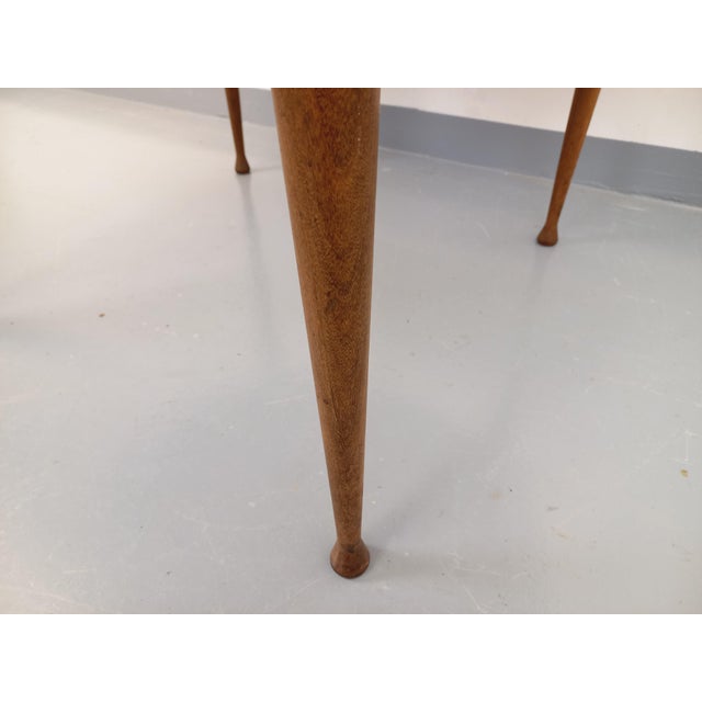 Vintage Scandinavian Style Round Teak Dining Table with Extension, 1960s For Sale - Image 12 of 18