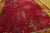 Art Deco Exciting Red Background Color With Asymmetric Floral Design Antique Chinese Art Deco Rug For Sale - Image 3 of 9