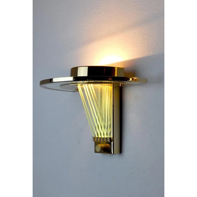 1970s Regency Half Moon Wall Light, Italy, 1970 For Sale - Image 5 of 9