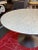 Restoration Hardware Restoration Hardware Aero Italian Carrara Marble Pedestal Dining Table For Sale - Image 4 of 12