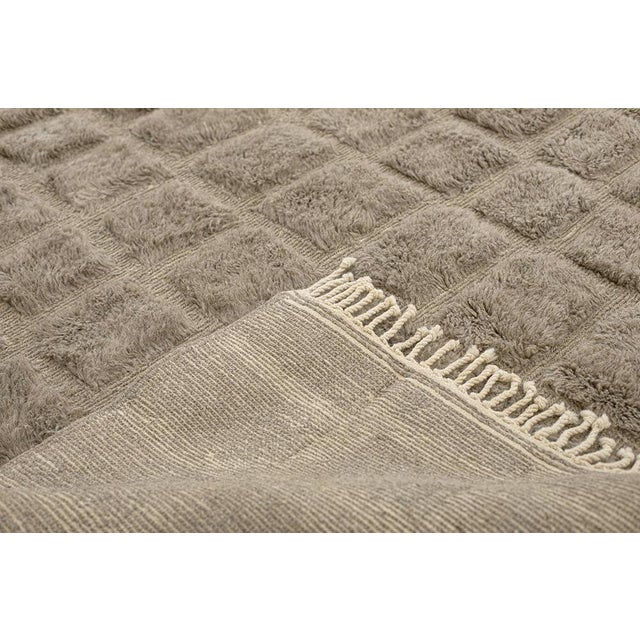 Contemporary Hand-Knotted Wool Rug by Azele Studio For Sale - Image 3 of 10