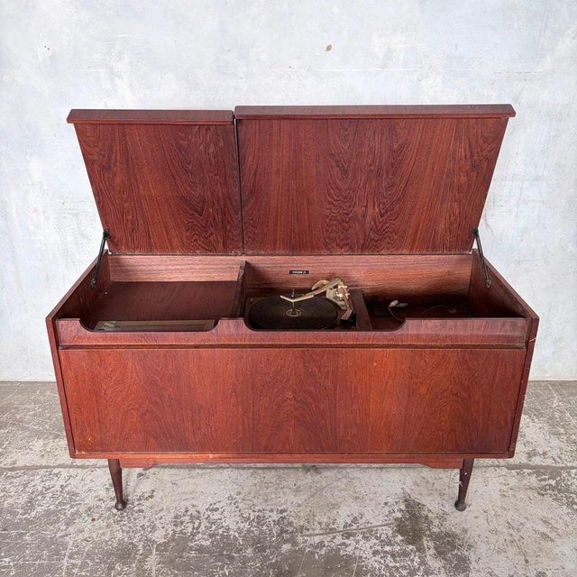 Mid-Century Teak Armstrong Radiogram Record Player Cabinet For Sale - Image 3 of 10