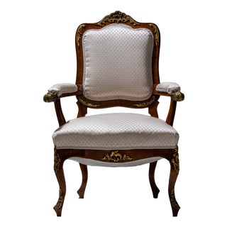 Antique Louis XV Style Armchair, 1880 For Sale
