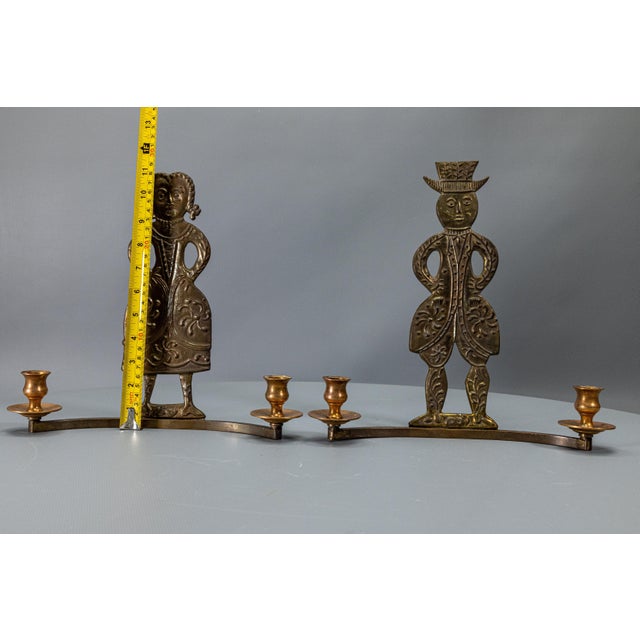 Scandinavian Brass Figural Wall Candleholders, 1970s, Set of 2 For Sale - Image 17 of 18