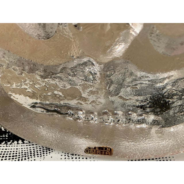 Mid-Century Modern Mid Century Glass Owl Austrian Figurines Paper Weights - Set of 2 Pair For Sale - Image 3 of 11