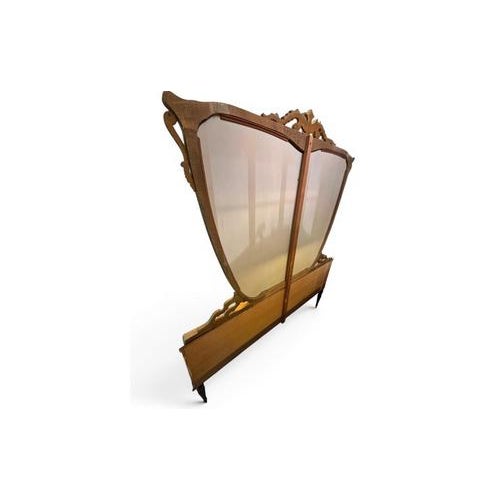 Brown Art Deco Chest of Drawers with Mirror and Nightstands, Italy, 1930s, Set of 3 For Sale - Image 8 of 18