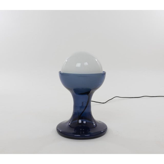 Blue LT 215 Table Lamp by Carlo Nason for A.V. Mazzega, 1970s For Sale - Image 4 of 11