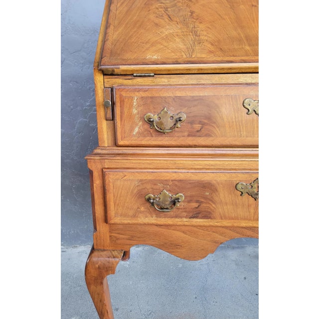 Antique Queen Anne Secretary Desk 19th Century For Sale - Image 9 of 18