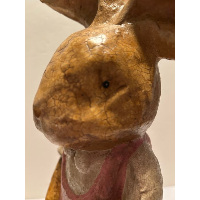 Late 20th Century Paper Mache Lady Rabbit For Sale - Image 6 of 12