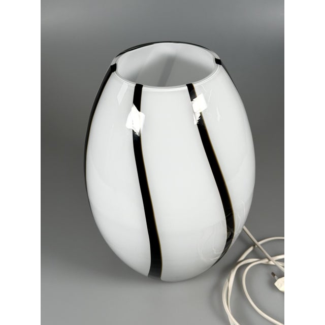 Vintage Glass Table Lamp by Volux, Italy, 1980s For Sale - Image 13 of 16