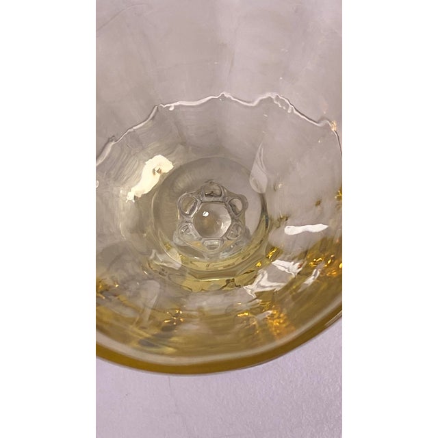 Amber Vintage Fostoria Topaz Depression Glass Stemware Set - 21 Pieces For Sale - Image 8 of 14