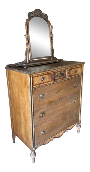 Vintage Berkey & Gay Furniture Walnut Highboy Dresser