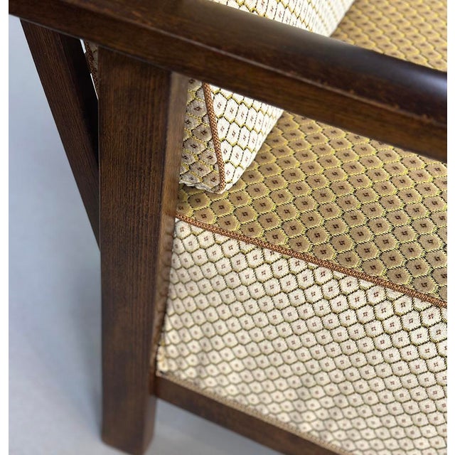 Wood Set of Art Deco Reclining Armchairs, 1930s For Sale - Image 7 of 12