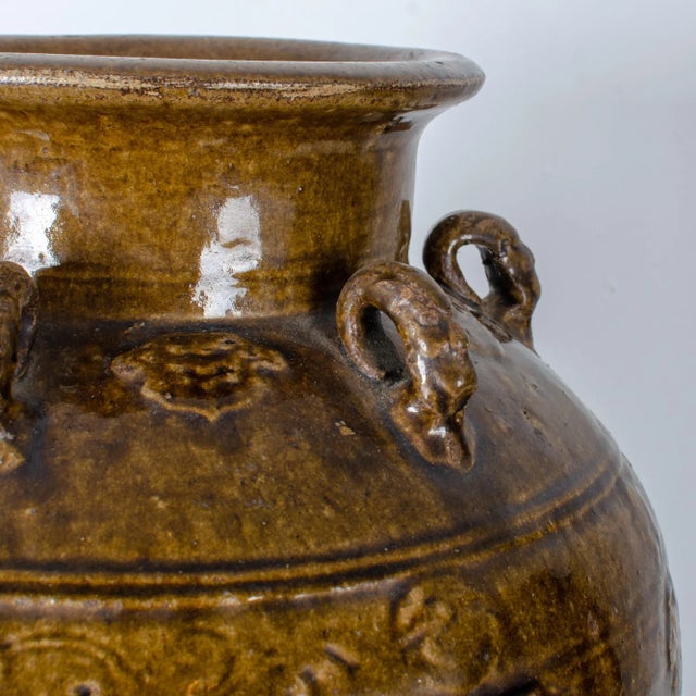 Brown 17th Century Martaban Storage Jar For Sale - Image 8 of 13