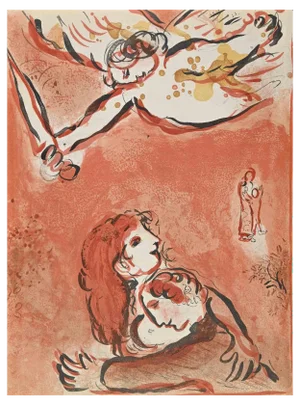 Marc Chagall, The Face of Israel, Lithograph, 1960