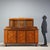 Art Deco sideboard made of walnut and walnut burl, from Italy in the second quarter of the 20th century. The backsplash is...