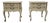 Pair of Vintage Louis XV Style French Provincial Crackle Finish Nightstands For Sale
