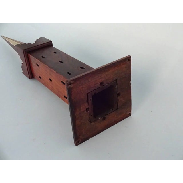 Early 20th Century Early 20th Century Architectural Oak Tower Model with Spire For Sale - Image 5 of 8