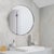 Metal Stainless Steel Round Mirror For Sale - Image 7 of 8