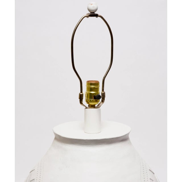 Tribal 1980s Ceramic Tribal Design Table Lamp by Casual Lamps of California For Sale - Image 3 of 9