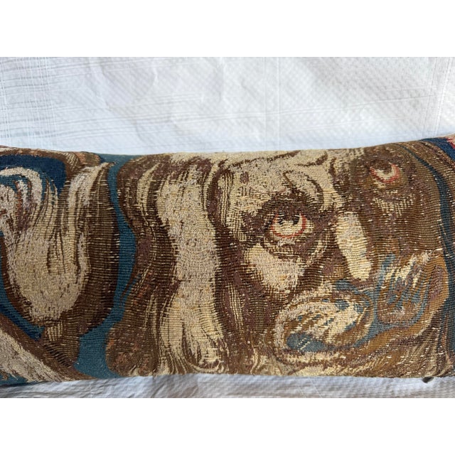 16th Century Brussels Tapestry Pillow With Figural Abstract Design For Sale In Los Angeles - Image 6 of 7