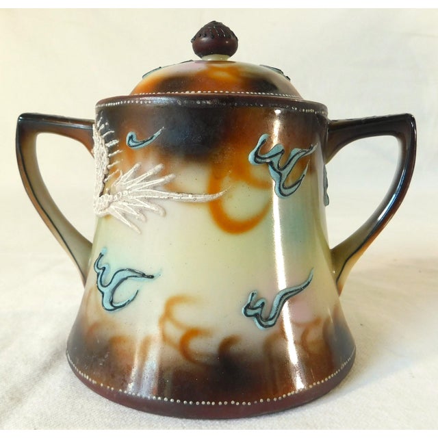 Ceramic Vintage Mid-Century Japanese Moriage Dragonware Tea Set For Sale - Image 7 of 14