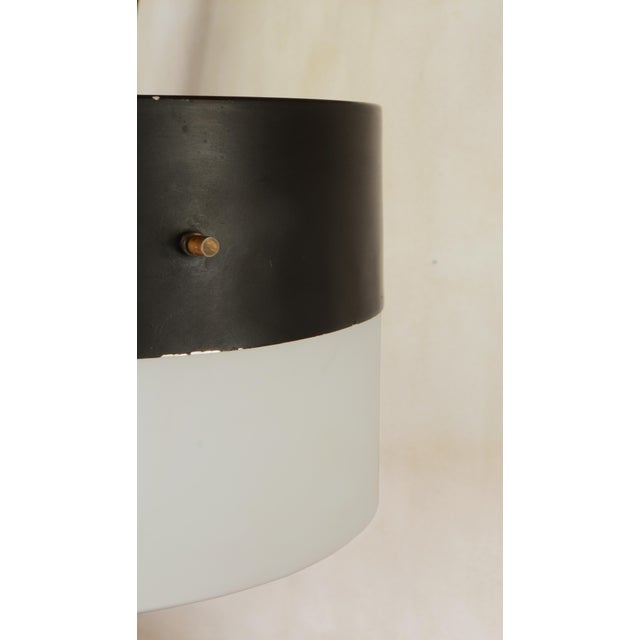 Brass and Glass Pendant Lamp For Sale - Image 3 of 4