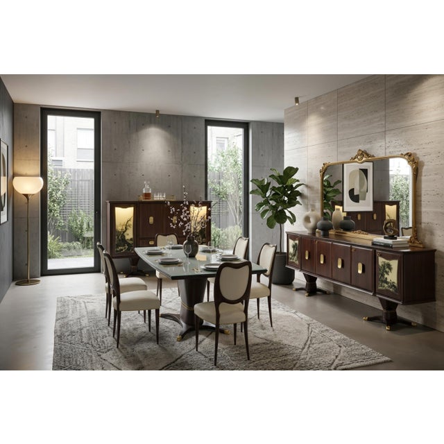 Vintage Dining Set from Fratelli Rigamonti, Desio, 1940s, Set of 9 For Sale - Image 9 of 10