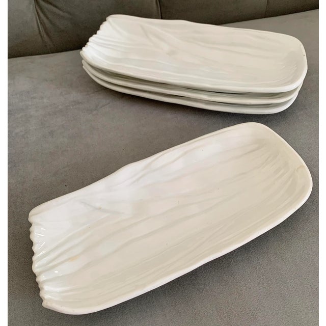 Vintage Bonwit Teller Italian Majolica Leaf Plates - Set of 4 For Sale - Image 9 of 9