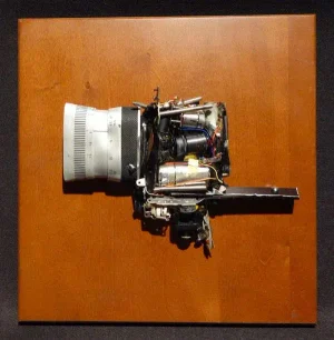 "8mm Cinema Camera With Zoom" Re-Worked Into Component Art Signed