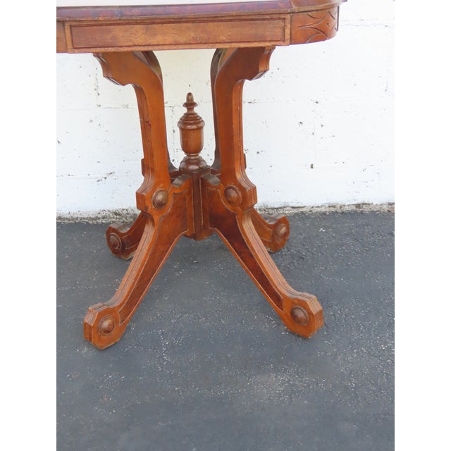 Late 1800s Victorian Eastlake Carved Side Table 6883 For Sale In Miami - Image 6 of 18