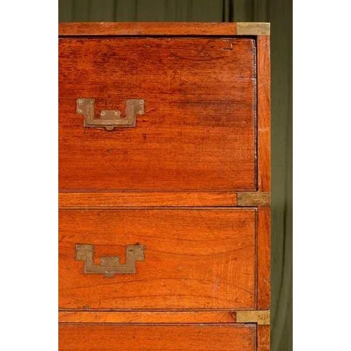 Anglo Indian Teak Secretaire, 1870 For Sale - Image 11 of 12
