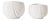 Mid-Century Modern Ceramic White and Gold Vases by Gio Ponti, Italy, Set of 2 For Sale
