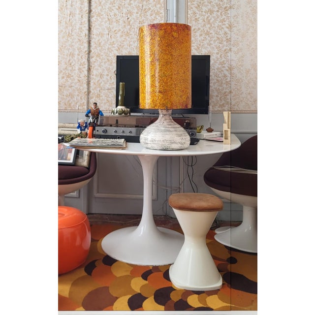 Vintage Ceramic Lamp from Accolay, France, 1970s For Sale - Image 9 of 10