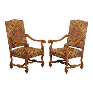 Late 20th Century Drexel Heritage French Baroque Style Armchairs - A Pair For Sale