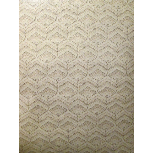 Contemporary Vintage 1980s Brown and Beige Chevron Motif Wallpaper For Sale - Image 3 of 8