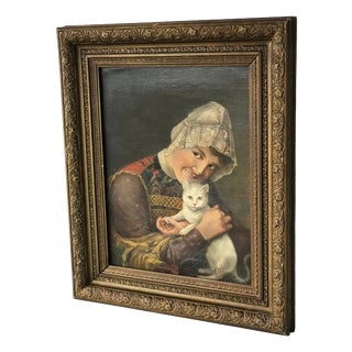 B. Hartman, Portrait Composition, 1907, Oil Painting on Canvas, Framed For Sale