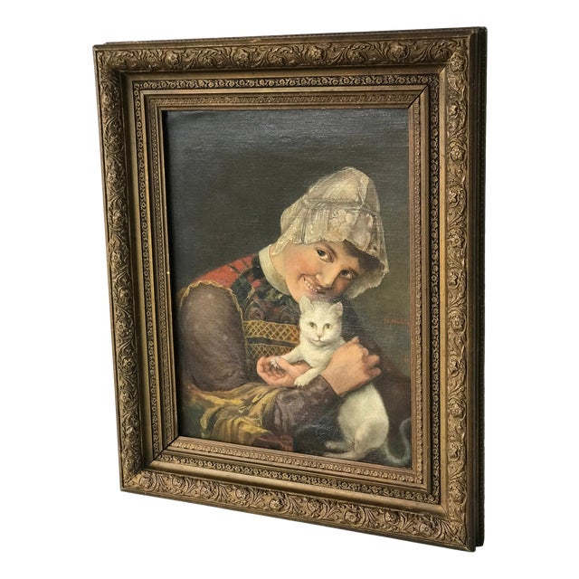 B. Hartman, Portrait Composition, 1907, Oil Painting on Canvas, Framed For Sale
