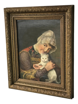 B. Hartman, Portrait Composition, 1907, Oil Painting on Canvas, Framed