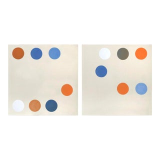 "When We Collide" Contemporary Minimalist Abstract Paintings - Set of 2 For Sale